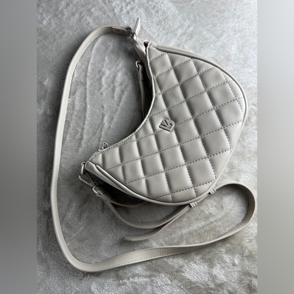 Buffbunny Quilted Crossbody Purse Tan Taupe Neutral Chamomile Wallet Convertible - Picture 3 of 15